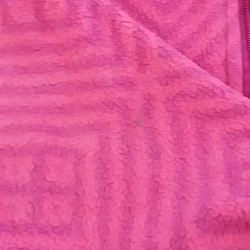 Columbia Pink Geometric Print Full Zip Fleece Jacket Mock Neck Medium